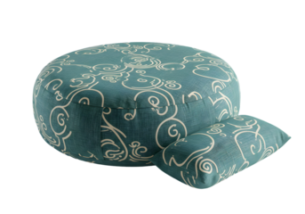  Meditation Cushion with Zen Pattern and Pillow Isolated on Transparent Background