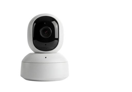  Smart Home Security Camera with Night Vision Isolated on Transparent Background