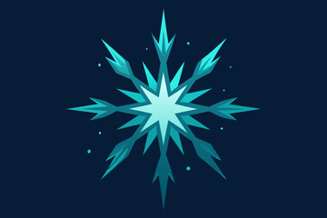Abstract vector background with blue snowflakes and a holiday winter pattern