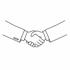 Illustrative Handshake Depicting Partnership and Agreement, Ideal for Business Concepts, Corporate Deals, and Professional Collaborations, symbolizing Trust