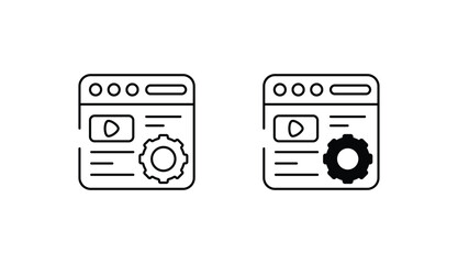 Content Setting icon design with white background stock illustration