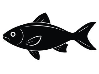  fish vector, underwater life silhouette illustration