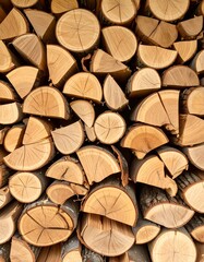 Stacked firewood logs (1)