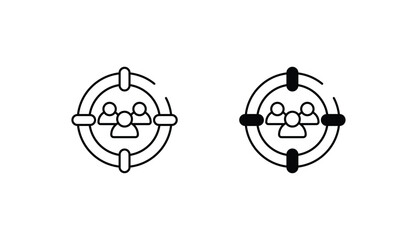 Audience Target icon design with white background stock illustration