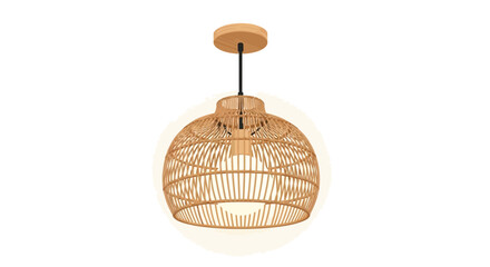 Bohemian Rattan Pendant Light Fixture for Home Decor and Interior Design