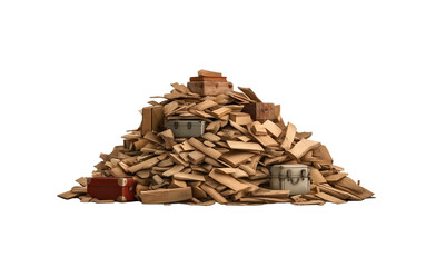 "a pile of objects, stacked together, isolated on a white background. a photorealistic picture, a png image with no people or faces."