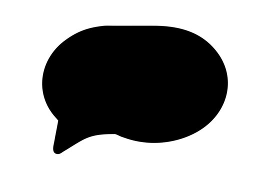 &iacute;cone de bal&atilde;o de bate-papo preto vetor PNG ou SVG.