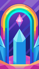 abstract background with rainbow