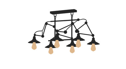 Sophisticated chandelier with industrial design elements for interior decor