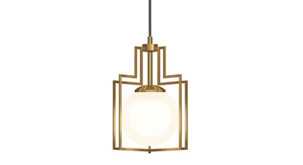Sophisticated Geometric Pendant Light Fixture with Illuminated Sphere