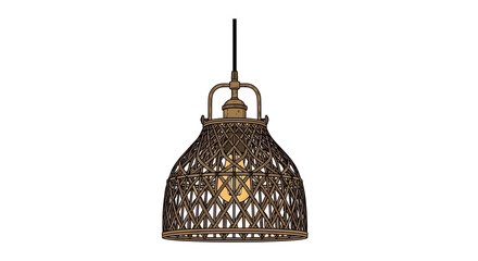 Stylish wicker pendant lamp with unique design and vintage touch