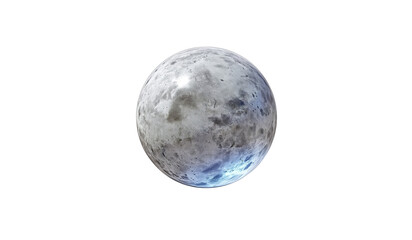 Naklejka premium A bright full moon glowing in a dark night sky, partially covered by soft clouds. The moon’s craters and surface texture are clearly visible, surrounded by a subtle halo of light. The clouds create a 