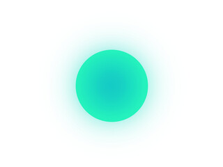Creative neon aqua glowing concentric circular light with smooth aura on transparent background for poster wallpaper cover