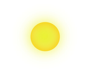 Elegant abstract yellow light effect, a soft fluid orb with a transparent background for banners and posters.