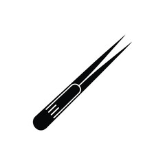 Precision tweezers tool for detailed work and delicate handling isolated on white background