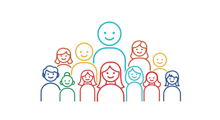 A Diverse Group of People Standing Together as a Community.