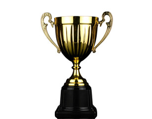 Fototapeta premium Classic Golden Champion Trophy Cup for Achievement Isolated