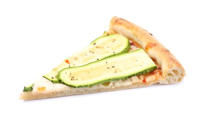 Pizza slice with zucchini