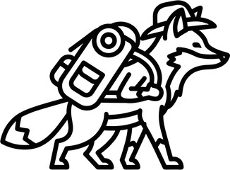 Fototapeta premium black and white cartoon illustration of a cartoon character