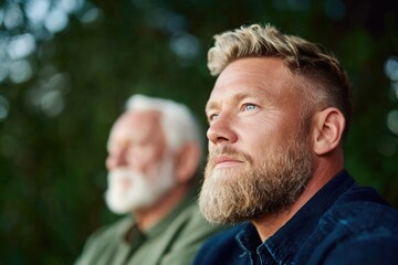 Obraz premium Thoughtful expressions on faces convey deep reflections and shar