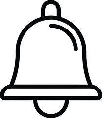 bell outline vector illustration on white background