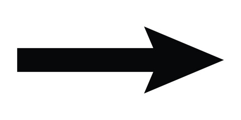 Black dark isolated pointing vector arrowhead icon on white background. Simple isolated black arrow icons. EPS 10. 