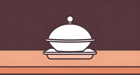 cloche, metallic cloche, round cloche cartoon, cooking cloche, cloche on plate, covered food cartoon, cloche artwork, cartoon restaurant service, kitchenware cloche, cloche utensil, dining dome cartoo