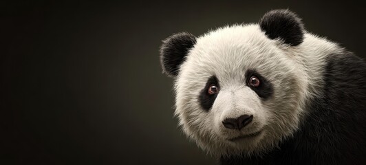 Obraz premium The adorable panda with expressive eyes in a captivating close-up portrait