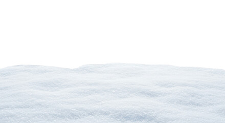 PNG snow cover isolated on transparent background, layer of snow clipart and graphic element, snowy surface for design projects	
