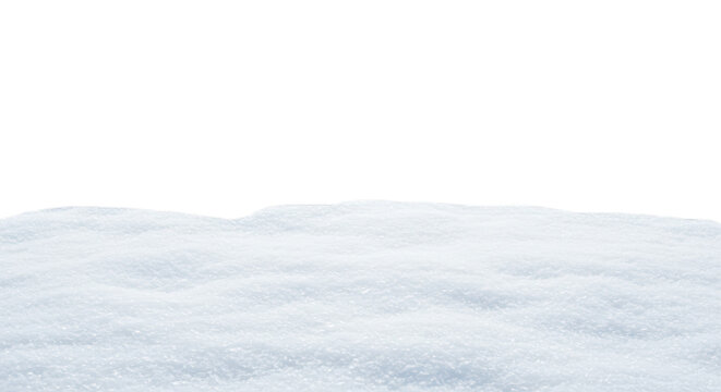 PNG snow cover isolated on transparent background, layer of snow clipart and graphic element, snowy surface for design projects