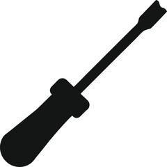 screwdriver silhouette vector illustration on white background