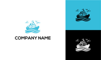 Modern Shipping Logo Design Variations.