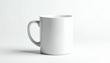 Obraz premium Plain ceramic coffee mug isolated on white background.