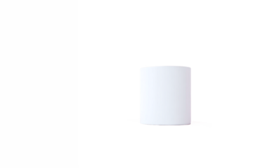 Minimalist Pink Pedestal Display with White Cylinder, isolated on white transparent background