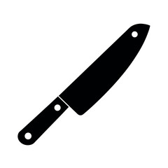 Minimal Flat Chef Knife Broad Vector Illustration