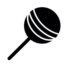 Minimal Flat Lollipop Round Candy Vector Illustration