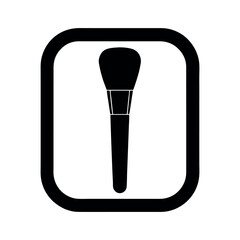 Minimal Flat Makeup Brush Long Vector Illustration