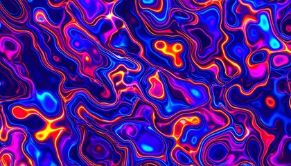 Abstract vibrant liquid swirls