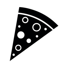 Minimal Flat Pizza Slice Triangle Vector Illustration