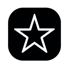 Minimal Flat Star Five Pointed Vector Illustration