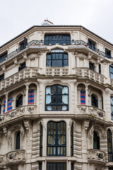 Fototapeta premium Art Nouveau Facade of a Residential Building in Abando District of Bilbao