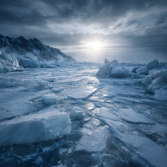 Exploring the Majestic Beaty and Serene Isolation ofGlacial Landscapes Shaped y Ice and Light
