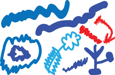 hand print on blue background