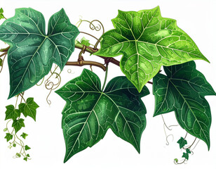 Untitled design - Firefly_Parthenocissus tricuspidata or Ivy green with leaf. Png transparency  (3)
