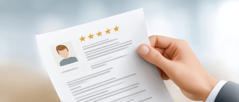 Recruitment interview process office setting digital illustration professional environment close-up view resume ranking system