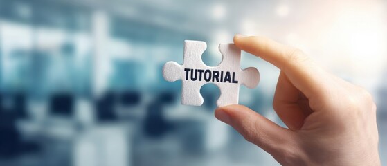 The Puzzle Piece Representing Tutorial in a Business Environment