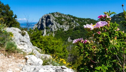 Mountain flowers at the peak