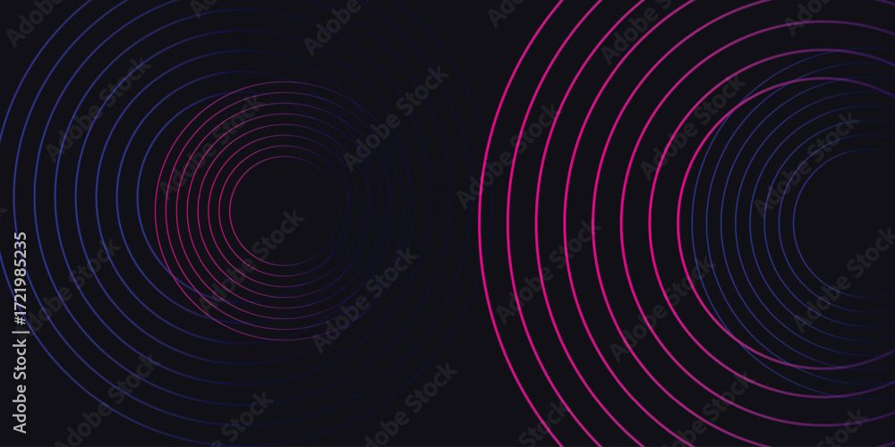 Poster dark abstract background with glowing wave. shiny moving lines design element. modern purple blue gr