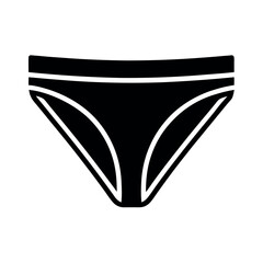 Minimal Glyph Underwear Briefs Panties Vector Illustration