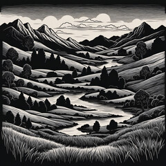 Wonderful dream Desert Landscape